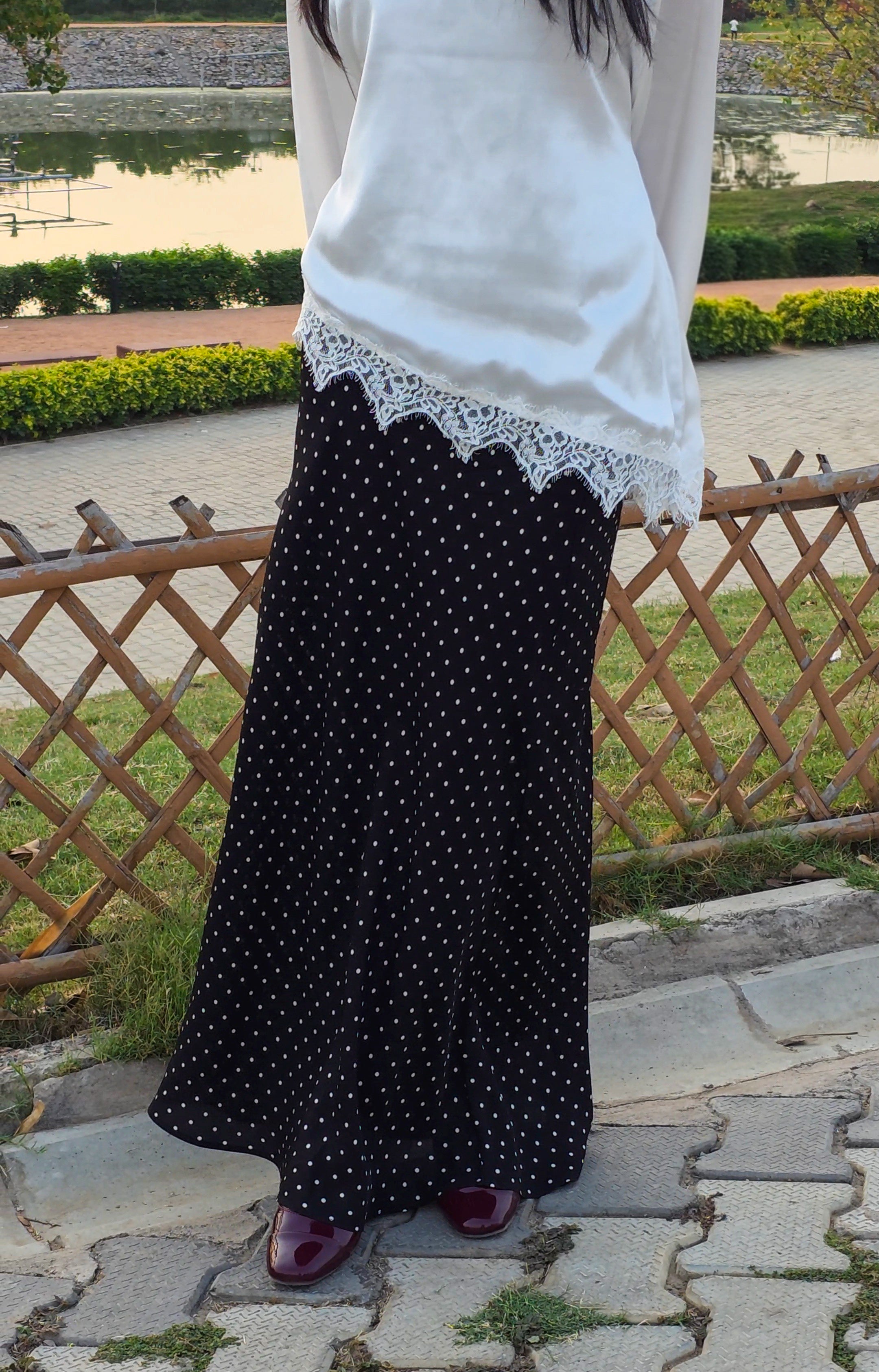 Polka Dot Maxi Skirt