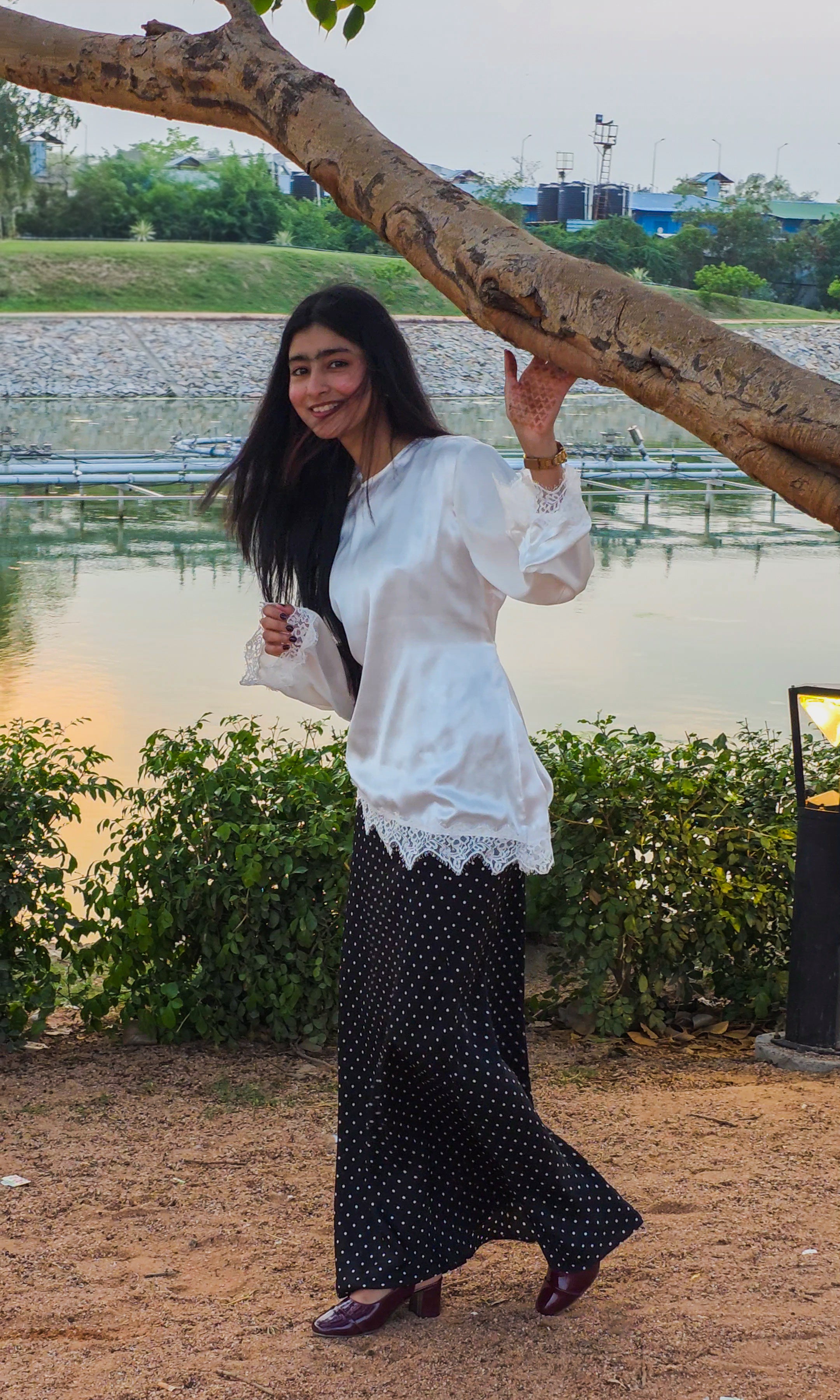 Polka Dot Maxi Skirt