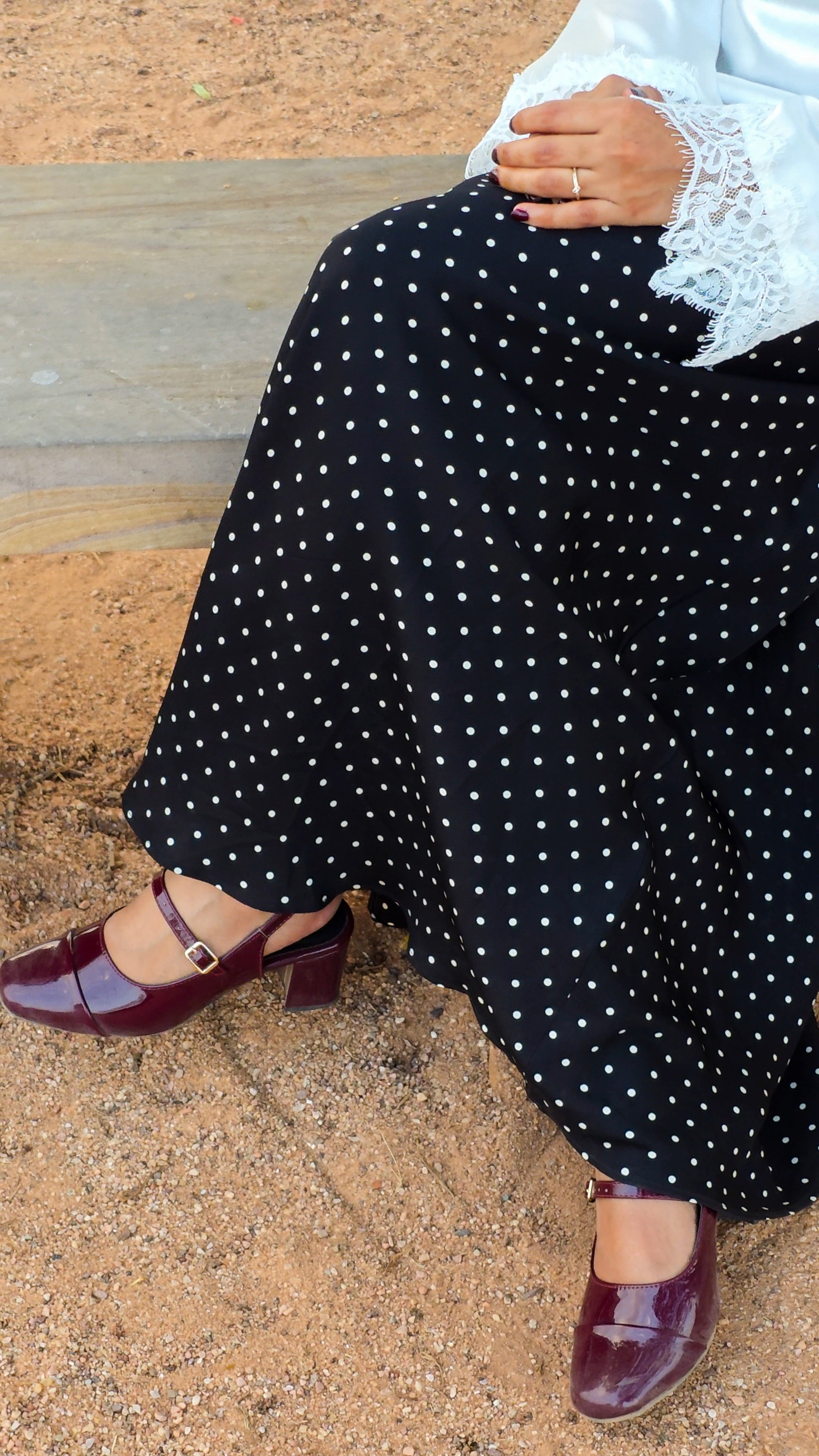 Polka Dot Maxi Skirt