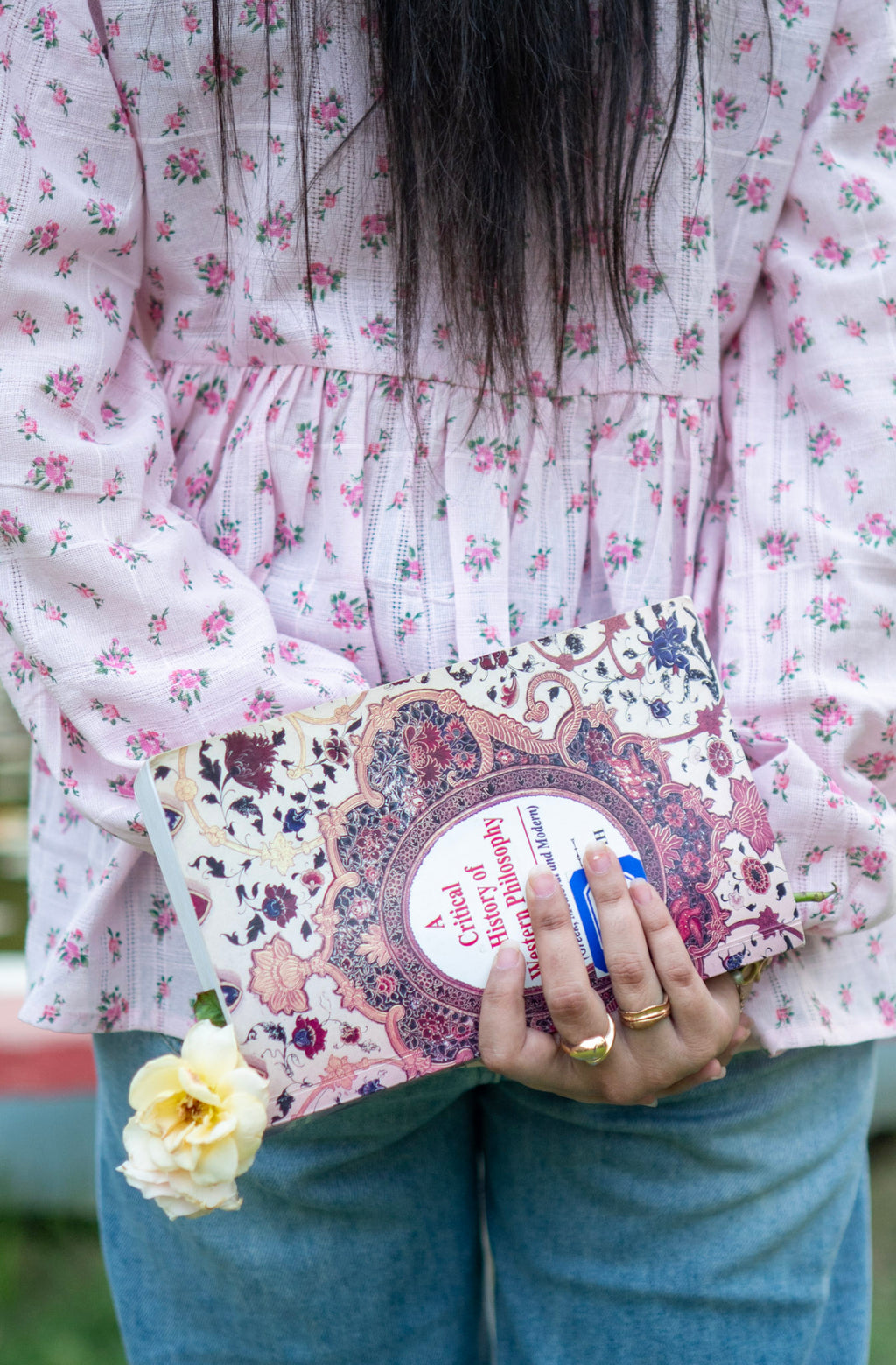 Pink Floral Vintage Oversized Collar Blouse - LIMITED EDITION