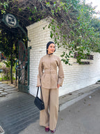 Sandstone Pleated Co-ord Set