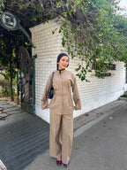 Sandstone Pleated Co-ord Set