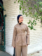 Sandstone Pleated Co-ord Set