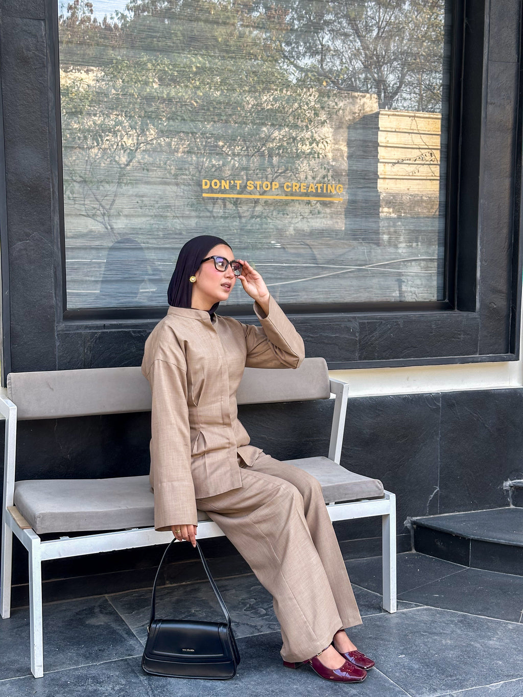 Sandstone Pleated Co-ord Set