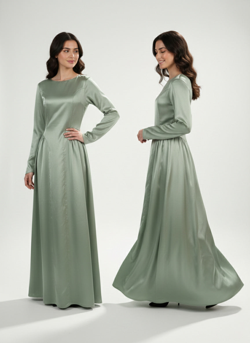 Sage Green - Corset Gown