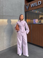 Lilac Pleated Co-ord Set