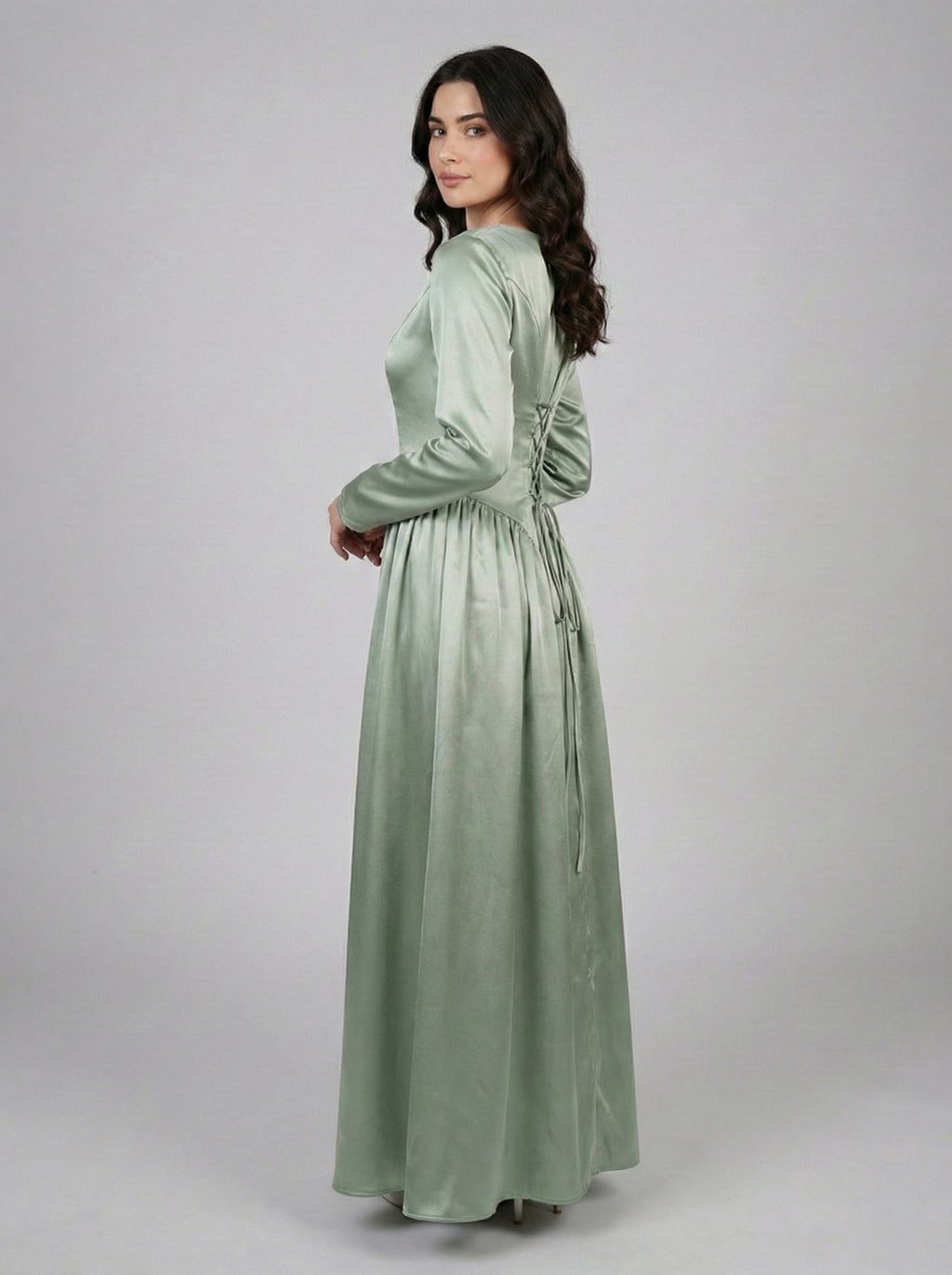 Sage Green - Corset Gown