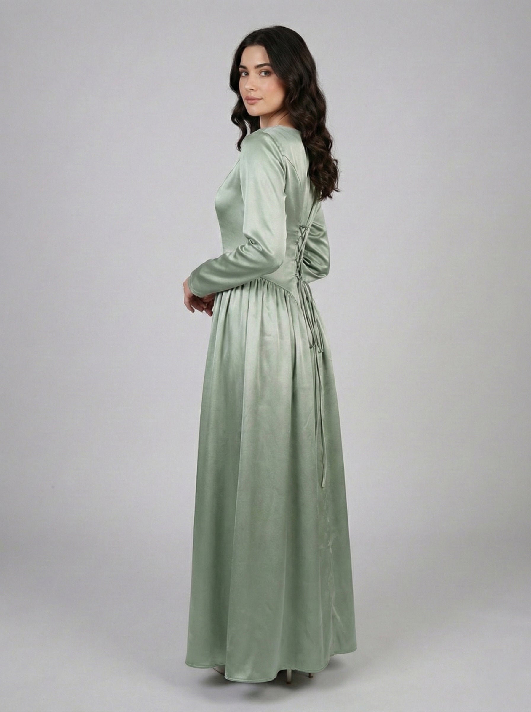 Sage Green - Corset Gown