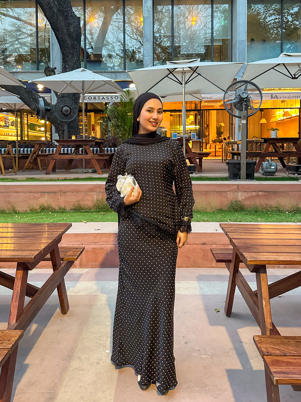 Polka Dot Maxi Skirt